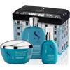 Alfaparf semi di lino curl gift set shampoo 250 ml-mask 200 ml e cream 125 ml - trattamento per capelli ricci