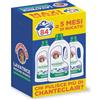 Chanteclair - Detersivo per Lavatrice, Profumo Muschio Bianco, Formula Concentrata, con Vero Sgrassatore - 3 Flaconi da 1260 ml