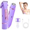 Focenat Rasoio Elettrico Donna 2 in 1, Rasoio Elettrico Corpo IPX7 Impermeabile, Rasoio Intimo Donna a Secco e Bagnato, Indolore Rasoio Parti Intime, per Bikini, Ascelle, Gambe, Corpo e Viso (Viola)