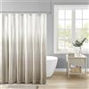 Madison Park Ara - Tenda da doccia Seersucker con stampa ombre, decorazione moderna per il bagno, lavabile in lavatrice, schermo privacy in tessuto, 72 x 72, colore: tortora
