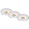 BRILONER - Set di 3 luci da incasso a LED per soffitto, luci da incasso a LED da 650 lumen, faretti per bagno, faretti per bagno IP44, nero, 120x36 mm (DxH)