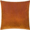 Paoletti Cuscino Savoy Stripe imbottito in piuma - Cuscino decorativo reversibile in velluto morbido e testurizzato per divani, letti e poltrone (Mattone - 50x50cm)