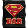 DC Comics Superman Super Dad Coperta super morbida al tatto setoso - 152 x 127 cm