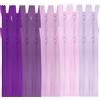 MARARDI [Pack 20 Cerniere [Viola] Nylon [25 cm] Chiusure Lampo per Cucito e Artigianato per Stoffa Vestiti Borse per Cucire a Macchina Patchwork Tessuto di Cotone con Chiusura in Metallo