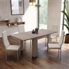DEGHI Tavolo allungabile 90-180x90 cm in legno color olmo perla - Bess