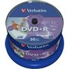 Verbatim DVD+R 16x Speed (photo inkjet printable) confezione da 50
