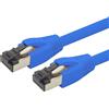 1aTTack.de Cavo di rete Cat 8, 2 m, CAT8, blu, 1 pezzo Cat.8 Lan 2000 Mhz 40 Gbit s 40GBase-T Poe+, cavo patch Ethernet, LSZH, 1 x 2 m, blu