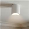 Plafoniera Ø70 x 70mm GU10 in Gesso Pitturabile Cilindrica