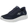 Skechers Go Walk Flex Hands Free Slip-ins-Grand Entry Sneaker, Scarpe da Ginnastica Donna, Navy Textile/White Trim, 35 EU Larga
