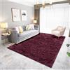 Hearda Moderno Semplice Lavabile Tappeto Salotto Peloso,Tappeto Camera da Letto Soffice,Tappeti Scendiletto Tappeto Corridoio,Carpet per Salotto,Cameretta e Decorazione Casa (Rosso Vino,60x160cm)