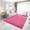 Hearda Moderno Semplice Lavabile Tappeto Salotto Peloso,Tappeto Camera da Letto Soffice,Tappeti Scendiletto Tappeto Corridoio,Carpet per Salotto,Cameretta e Decorazione Casa (Rosso Rosa,60x160cm)