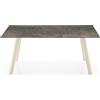 OUTLET CALLIGARIS Calligaris, tavolo Paper. Gambe FAGGIO SBIANCATO Struttura GRIGIO OPACO Piano ceramica PIOMBO. 180 x 90 x 76 cm
