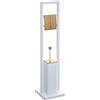 WELL HOME MOBILIARIO & DECORACIÓN WELL HOME - Portarotolo con scopino Natureo in colore bianco funzionale Ø20 x 60 cm