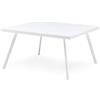 OUTLET CALLIGARIS Calligaris, tavolo Frame. Gambe BIANCO OTTICO OPACO Struttura BIANCO OTTICO OPACO Piano vetro temprato SERIG.EXTRABIANCO OPALINO. 140x140x75 cm