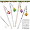 Huahuanghui Penna Gel Inchiostro con Alberopendente,Penne Natalizie Bambini 2025,4 Pcs Natale penna a Sfera + 4 Pcs Organza Sacchetti Regalo,Regalini Fine Festa,Pensierini Natale Bambini,Idee Regalo
