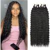 Alaleibaby Ocean Wave - Capelli all'uncinetto da 55,9 cm, 6 confezioni di capelli boho per intrecciare estensioni dei capelli ricci per donne nere onde d'acqua all'uncinetto capelli