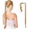 ZHITENG Coda Capelli Extension, 80 CM Parrucca da Donna Coda Finta, Naturale Treccia Finta Capelli, Clip Semplice Extension Treccine Adatte per L'uso Quotidiano e per le Occasioni Speciali (Bionda)