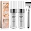 Beinup Fondotinta Cambia Colore Impeccabile,Changing Foundation, Fondotinta Flawless Finish Naturale, Texture Leggera, Waterproof, Trucco Nude, 2 X 30 ml Fondotinta Liquido +1 pennello per fondotinta