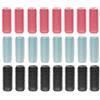 MIJOMA Bigodini adesivi da 20 mm, set da 24 pezzi per ricci sottili | Plastica riutilizzabile, lunghezza 62 mm, menta/rosa/nero, senza clip, capelli bagnati e asciutti, bagno e viaggio