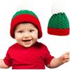 BIOECEUA Cappello da Babbo Natale per bambini, 3-36 mesi, lavorato a maglia, unisex, berretto invernale per neonati, accessorio per feste