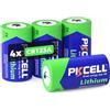 PKCELL CR123A - Batteria al litio da 3,0 V, 1500 mAh, monouso, non ricaricabile, per impianto di allarme, telecamere, 4 pezzi