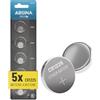 ABSINA 5x batterie a bottone CR1225 3V al litio - CR 1225 a prova di perdite e lunga durata - litio CR1225 pila 3V