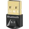 iJiZuo Dongle Bluetooth 5.0 Wireless, Adattatore USB Bluetooth 5.0, Plug And Play, Bluetooth Trasmettitore e Ricevitore per Windows 10/8.1/8 / 7 / XP