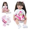 ZIYIUI 24 pollici 60 cm Reborn Bambole Femmina Realistico Morbido Silicone Vinile Bambole Bambole dai Capelli Piuttosto Lunghi Neonata Regalo di Festa