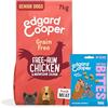 Edgard & Cooper Cibo Secco per Cani Senior Pollo & Salmone Grain Free 7kg + Bocconcini per Cani al Salmone 1x50g - Pacco Crocchette & Snack
