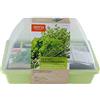 Siena Garden Set di serra da interni per erbe aromatiche, pastello, 29 x 19 x 19 cm, con copertura di copertura/cursore di ventilazione, mini pala e rastrello, 3 semine
