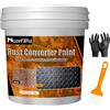 Souvik Convertitore di Ruggine 1000ml a Base d'Acqua - Rimuovi Ruggine Primer per Metallo 2 in 1 con Finitura Nera - Trattamento Antiruggine e Vernice Protettiva per Superfici Metalliche