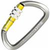 Kong. Guide Screw Sleeve. Moschettone in Alluminio con Ghiera a Vite. Forma a D. Alto Carico. Sistema Keylock anti-impiglio. Certificazione EN 362/B, EN 12275/B, UIAA, EAC. Peso 78g.