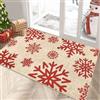 Enyhom Tappeto Corridoio Lungo de Natale Zerbino Ingresso Esterno Tappeto Cucina Antiscivolo Lavabile Passatoia Corridoio Assorbente Morbido Tappeto per Cucina, Porta, Salotto, 80 x 120 cm Rosso