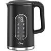 Olvy Bollitore elettrico da 1,7 l, con controllo della temperatura, 2200 W, funzione di mantenimento in caldo, doppia parete in acciaio inox, esterno Cool-Touch, filtro anticalcare (nero)