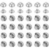 PATIKIL 1/2 Borchie A Cupola, 100 Set Borchie A Testa Tonda Con Vite Tipo funghi Borchie Con Rivetto Per Abbigliamento In Pelle Cinture Borse Mano, Argento