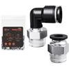 TRILINK Kit 20 Raccordi Aria Compressa 3/8 OD x 3/8 NPT - Diritti e Gomiti Push-to-Connect, Raccordi Pneumatici Rapidi per Compressori e Tubi