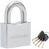 Maudex® RPB50 Lucchetto Per Impieghi Gravosi Con 5 Chiavi - Archetto Temprato Antitaglio Da 10 Mm - Resistente Alle Intemperie | Lucchetto Con Chiave Piccola Per Armadietti
