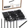 Wokape 150 chiodi in acciaio da 50 mm, chiodi in cemento galvanizzato nero per appendere quadri, chiodi da parete, chiodi in legno, chiodi di finitura, casa e fai da te