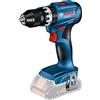 Bosch Professional 18V System Trapano Avvitatore con Percussione a Batteria GSB 18V-45 (Velocità di Rotazione di 1.900 giri/min, senza Batterie e Caricabatteria)