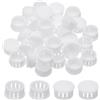 PATIKIL Tappi Copriforo, 48Pz 5/7 (18mm) Tappi per Fori in Plastica Copriforo a Vite Scrivania Fibbia Bloccaggio Inserto per Mobili Fori Armadio Cucina, Bianco