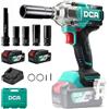 DCA Avvitatore a Impulsi Brushless da 20V, 682Nm di Coppia Massima, Attacco ad Anello da 13mm, Batteria al Litio da 4000mAh*2, 4 Modalità, Luce LED, Design Compatto, Funzione Smart Loosen, ADPB520