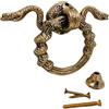 collectiblesBuy Ottone decorativo Porta & Cancello Battente Serpente Design In Ottone Lucido Maniglia Tirare Antico Battente Accessori Porta Home Decor Decorazione Rotonda Decorazione Ingresso