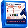 Trademark Supplies, telone resistente color argento, per tenda a baldacchino, barca. Copertura per camper o piscina, blu