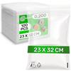ONIX TECH 100 Pezzi Bustine Trasparenti Richiudibili 23 x 32 cm LDPE - Food Safe - Buste Plastica Richiudibili con Zip per Confetti Congelatore Caramelle - Spessore 0,05 mm G.200 - ONIX TECH