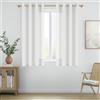 MRTREES Tende per Interni in Lino Bianco 140x145cm, Tenda Bianca con Occhielli Moderna per Finestra, Camera da Letto e Soggiorno, 2 Pezzi Eleganti Semioscuranti Decorazioni Casa