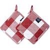Encasa XO 21 cm Forno Microonde Potholders (2 pz Set) per cucina cucina e cottura - Resistente al calore, protezione delle mani da utensili caldi - Controlli rossi di Buffalo