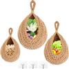 LDXDRU 3 cesti per frutta da appendere, da cucina, con 3 ganci, per cucina, soggiorno, camera da letto