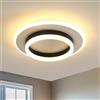 SENQIU Lampada da Soffitto LED Moderno Rotondo 24W, Nero