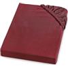 sleepling Comfort lenzuolo con angoli in morbida flanella realizzato in Germania in 100% cotone per materassi fino a 23 cm di altezza, con bordo elastico perimetrale, 100 x 200, rosso