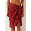Calzedonia Pareo Gonna Shiny Satin Rosso